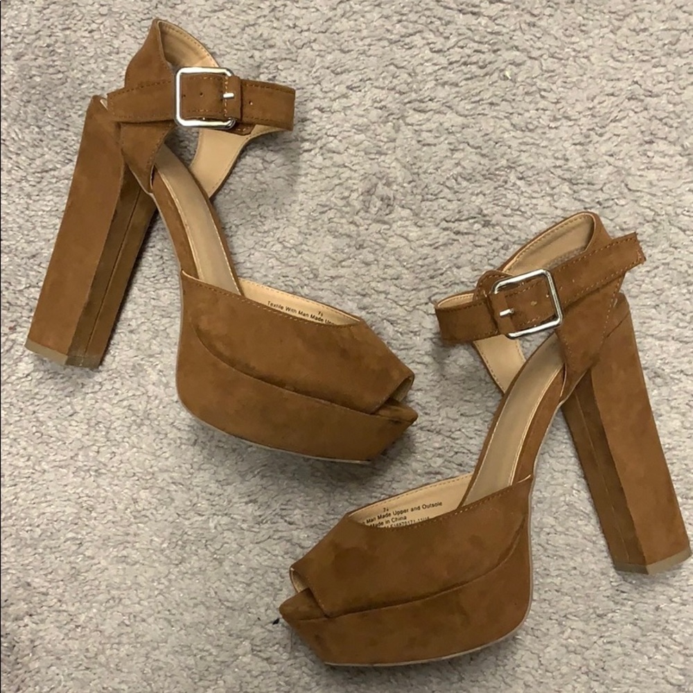Suede Platform Heels